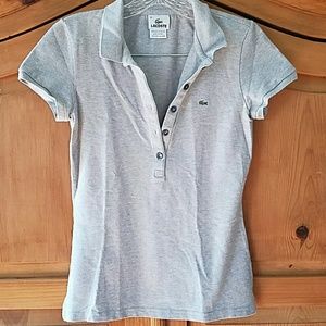 Lacoste women's gray polo